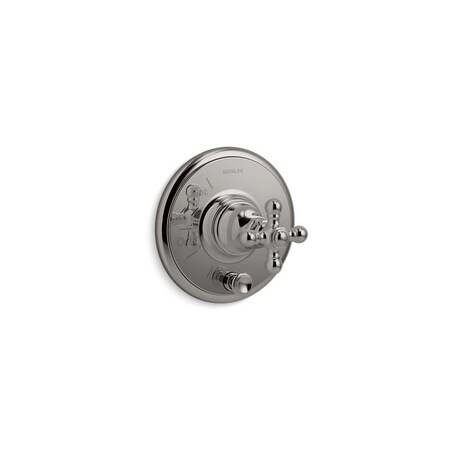Artifacts Rite-Temp valve trim with push-button diverter and cross handle